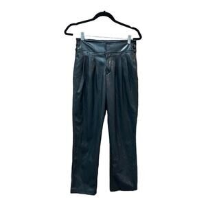 Anthropologie Do+be Pants Women Small Black Faux Leather